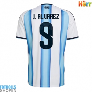 Billiga Argentina Julian Alvarez #9 Hemmatröja VM 2026 Kortärmad